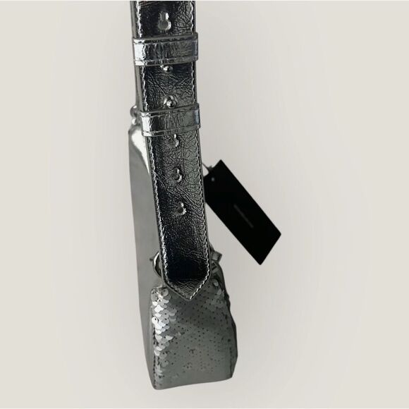 Nicole Miller Silver Sequins Bag - Picture 3 of 4